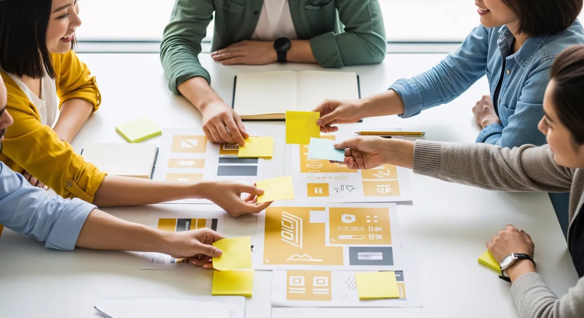 Designer créatif travaillant sur un site web moderne